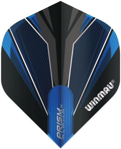 Winmau Prism Alpha Flights - Standard Shape - Black & Blue
