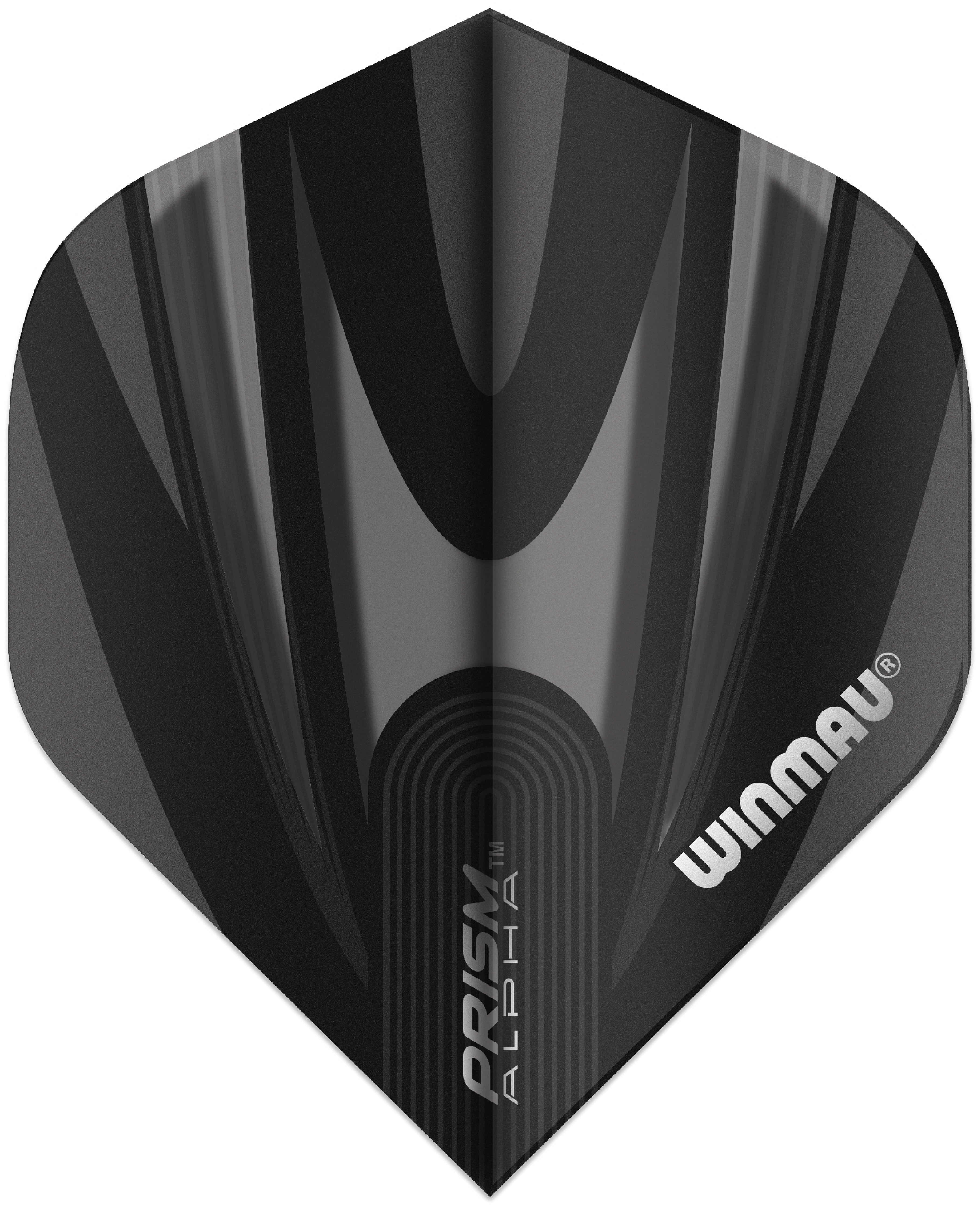 Winmau Prism Alpha Flights - Standard Shape - Black & Grey