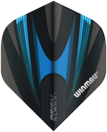 Winmau Prism Alpha Flights - Standard Shape - Black & Blue
