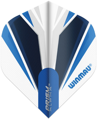 Winmau Prism Alpha Flights - Standard Shape - Blue & White