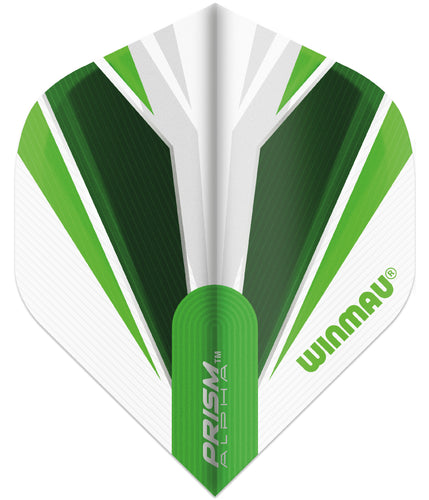 Winmau Prism Alpha Flights - Standard Shape - Green & White