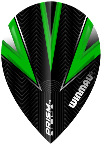 Winmau Prism Alpha Pear Shape Dart Flights - Green