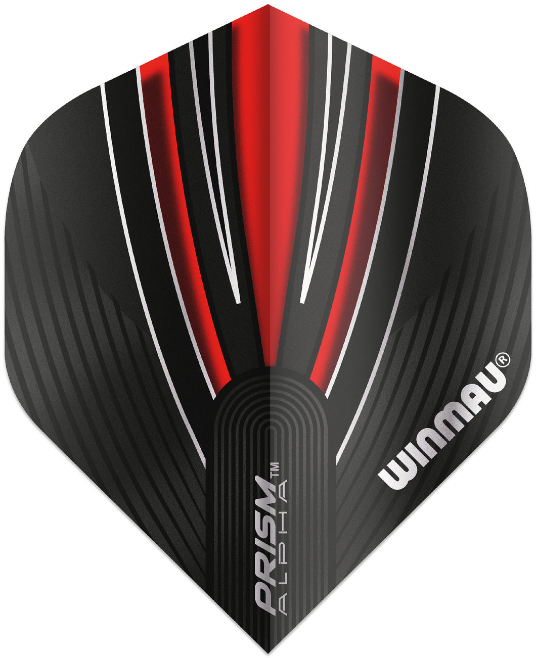 Winmau Prism Alpha Flights - Standard Shape - Black & Red