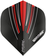 Winmau Prism Alpha Flights - Standard Shape - Black & Red