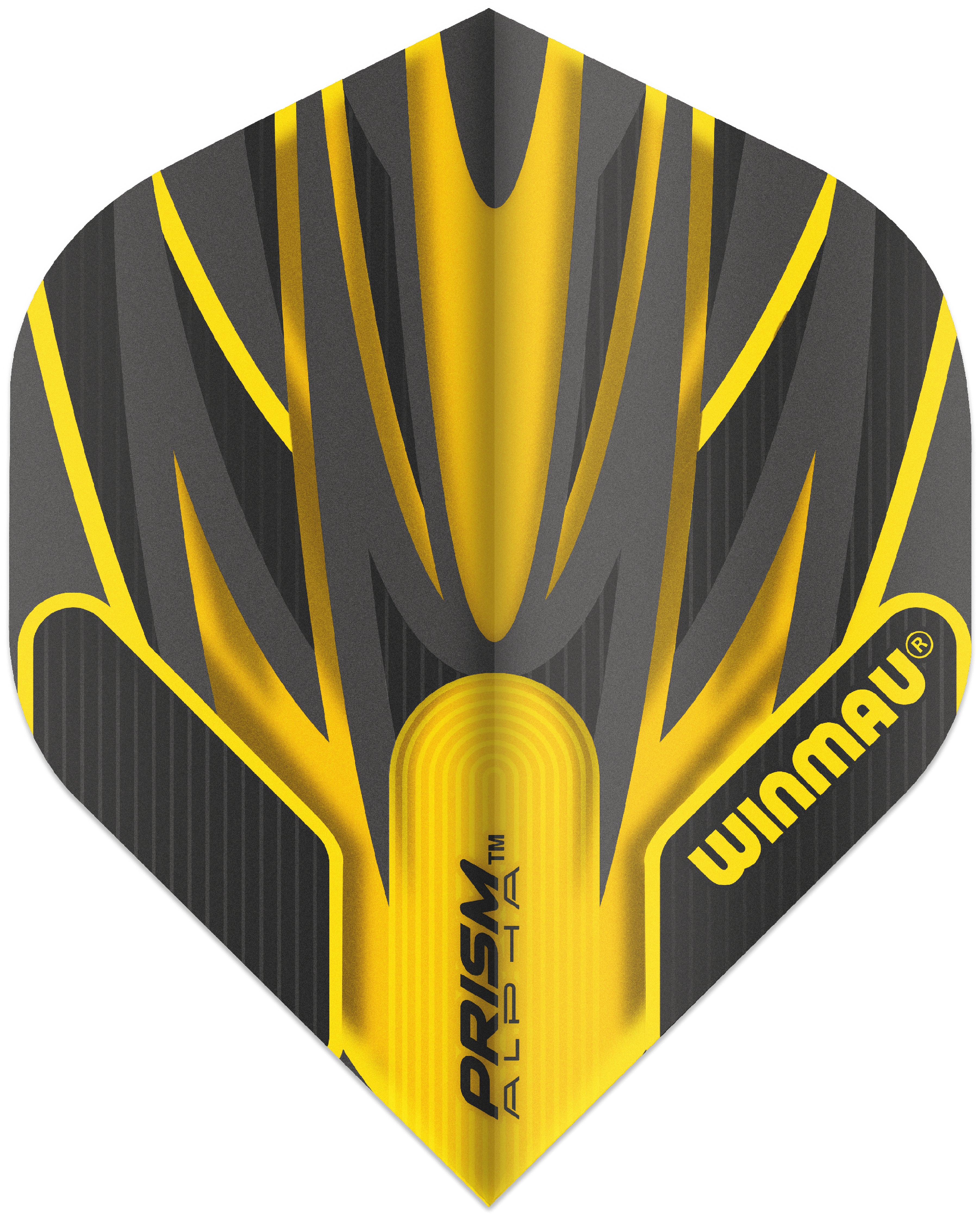 Winmau Prism Alpha Flights - Standard Shape - Black & Yellow