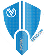 Winmau - Prism Delta - Dart Flights - 100 Micron - Standard - Vincent van der Voort - VvdV - Blue / White