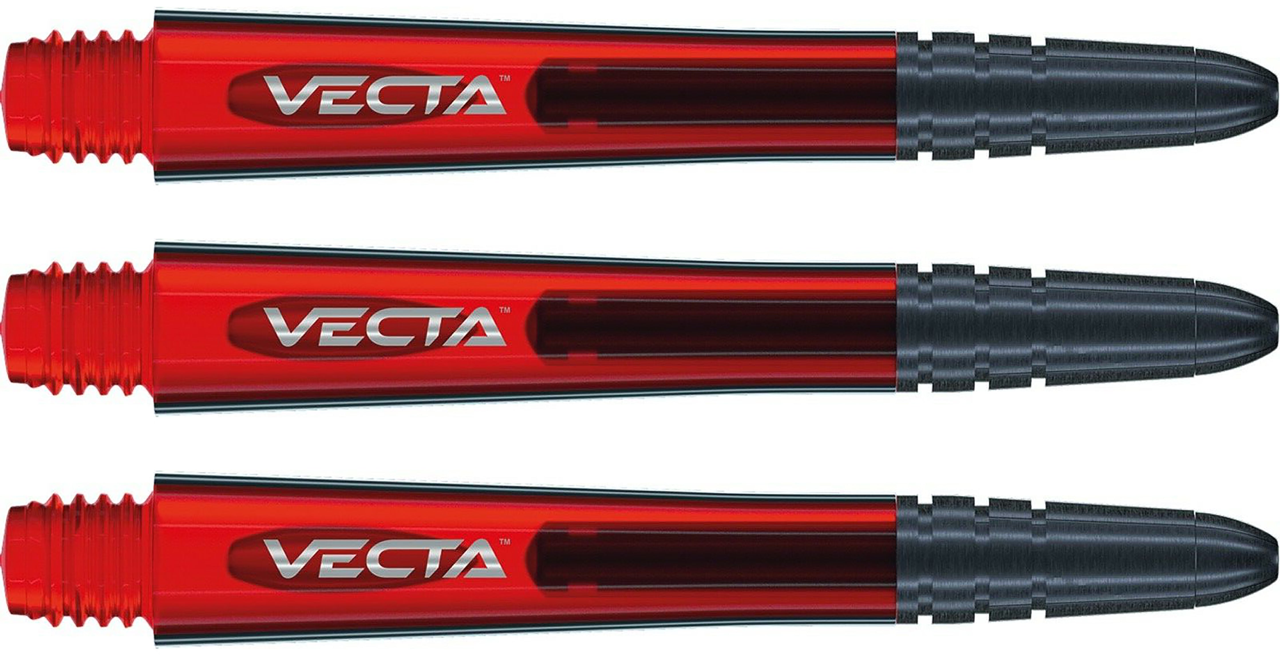 Winmau Vecta Stems - Polycarbonate Base - Aluminium Top - Red