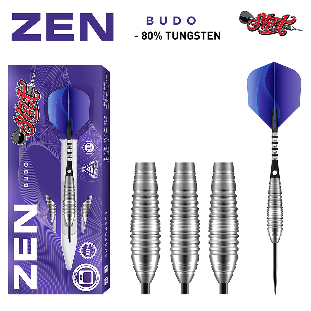Shot - Zen Budo Steel Tip Dart Set - 80% Tungsten - 23g 24g 26g