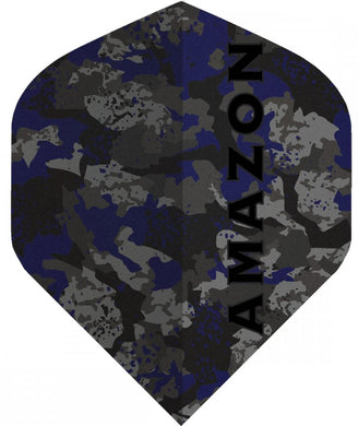 Amazon Dart Flights - 100 Micron - Standard - No2 - Camo - Blue