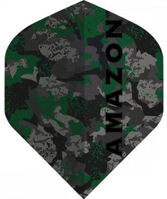 Amazon Dart Flights - 100 Micron - Standard - No2 - Camo - Green