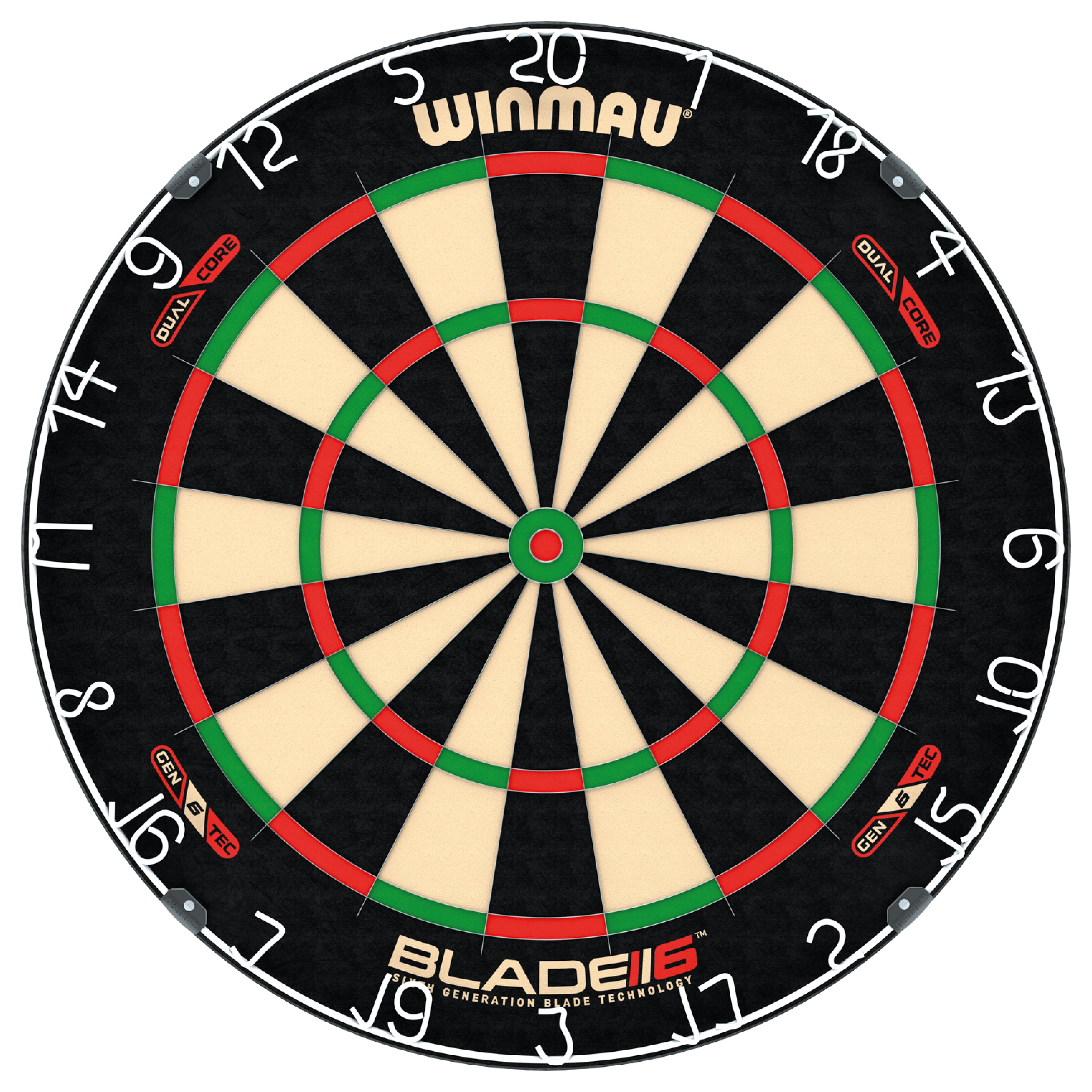 Winmau Blade 6 Dual Core Dartboard - Staple Free - Rota Lock