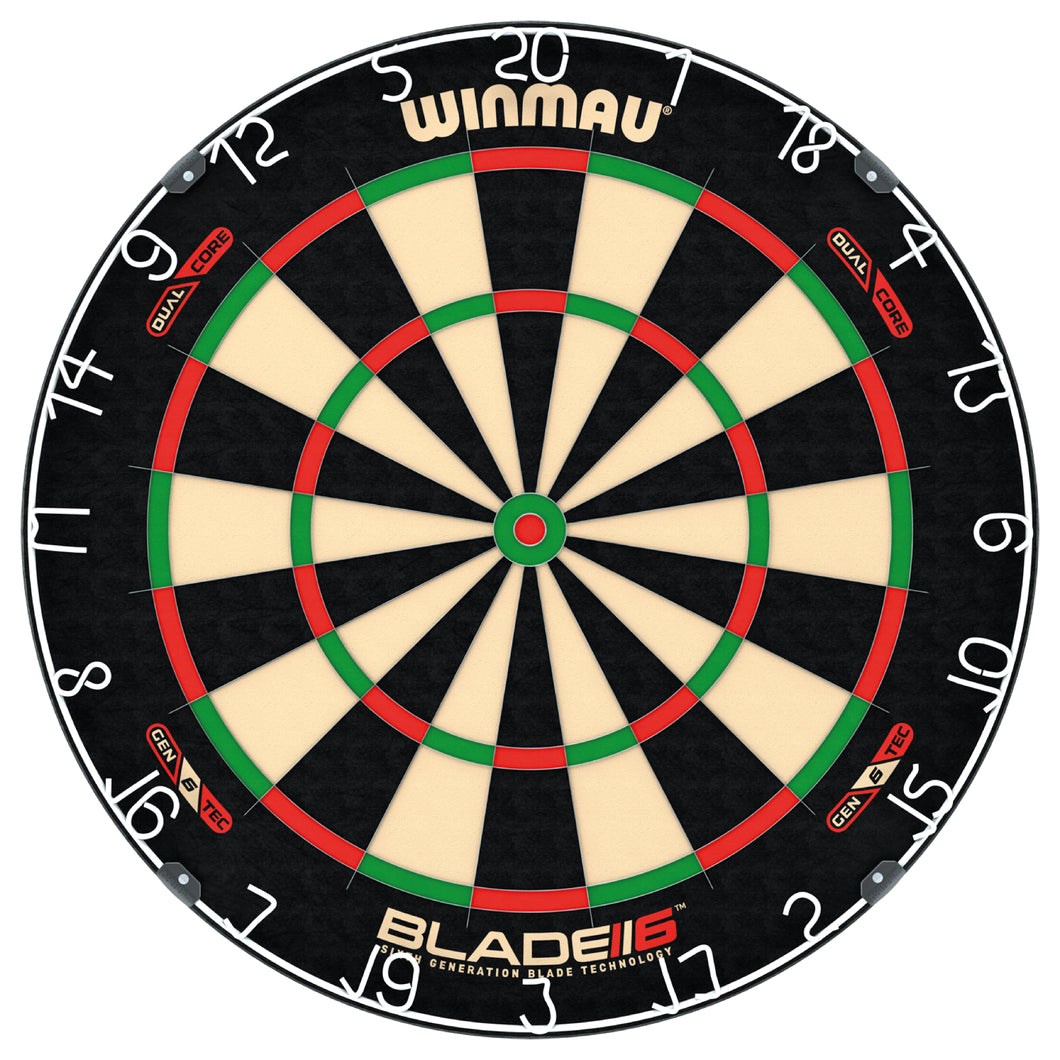 Winmau Blade 6 Dual Core Dartboard - Staple Free - Rota Lock