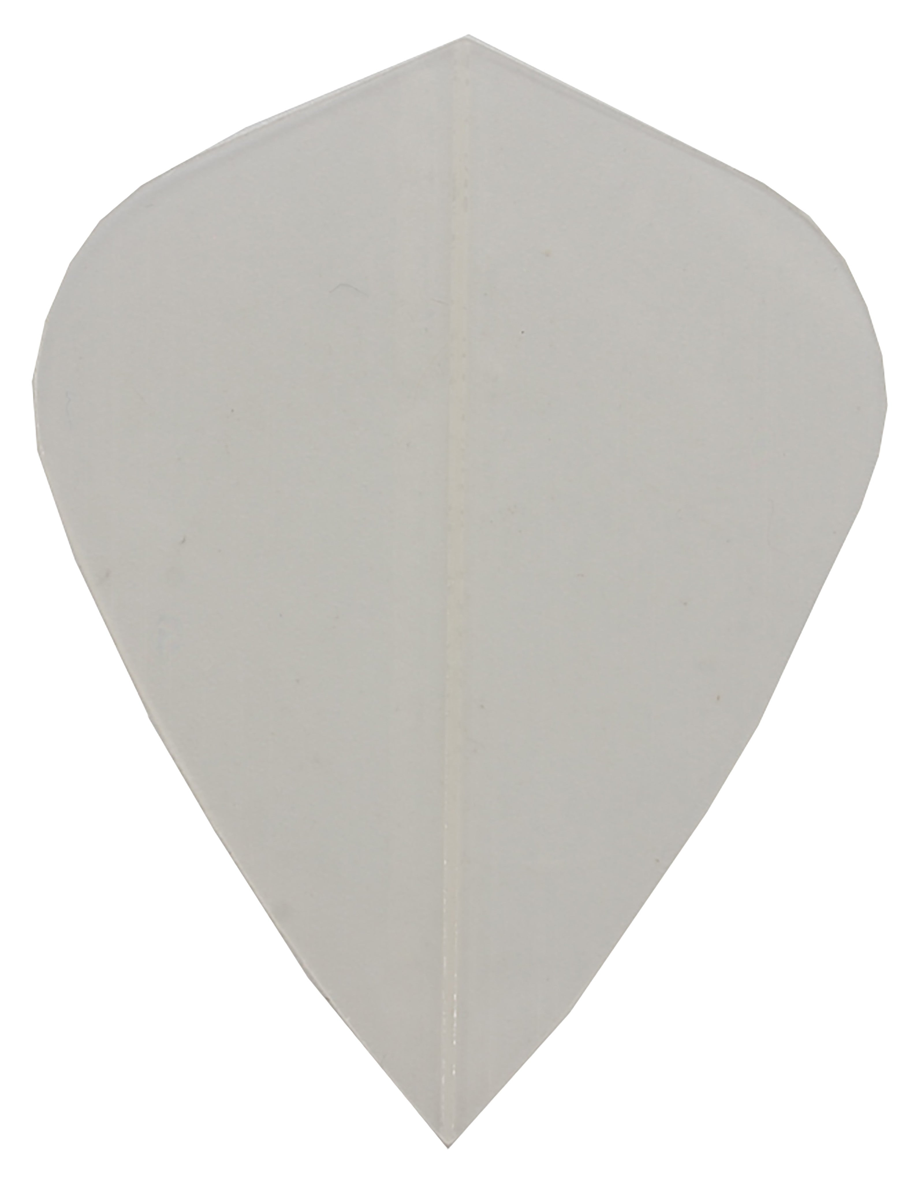 Dart Flights - Poly Plain - Kite - Clear