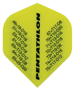 Pentathlon Checkout Yellow Dart Flights