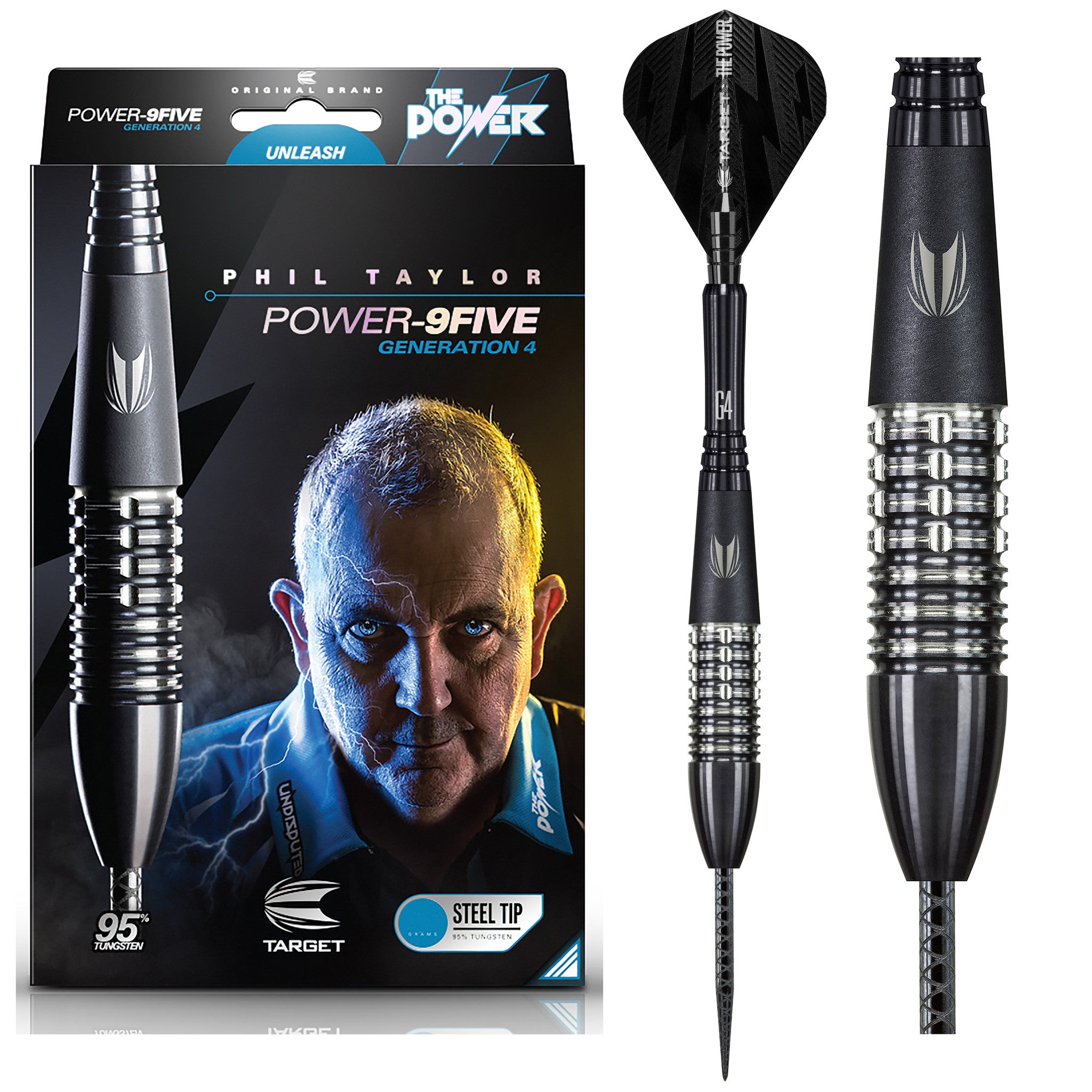 Target Darts Phil Taylor Power 9Five Gen 2 - 18G 90% Tungsten Soft Tip Darts