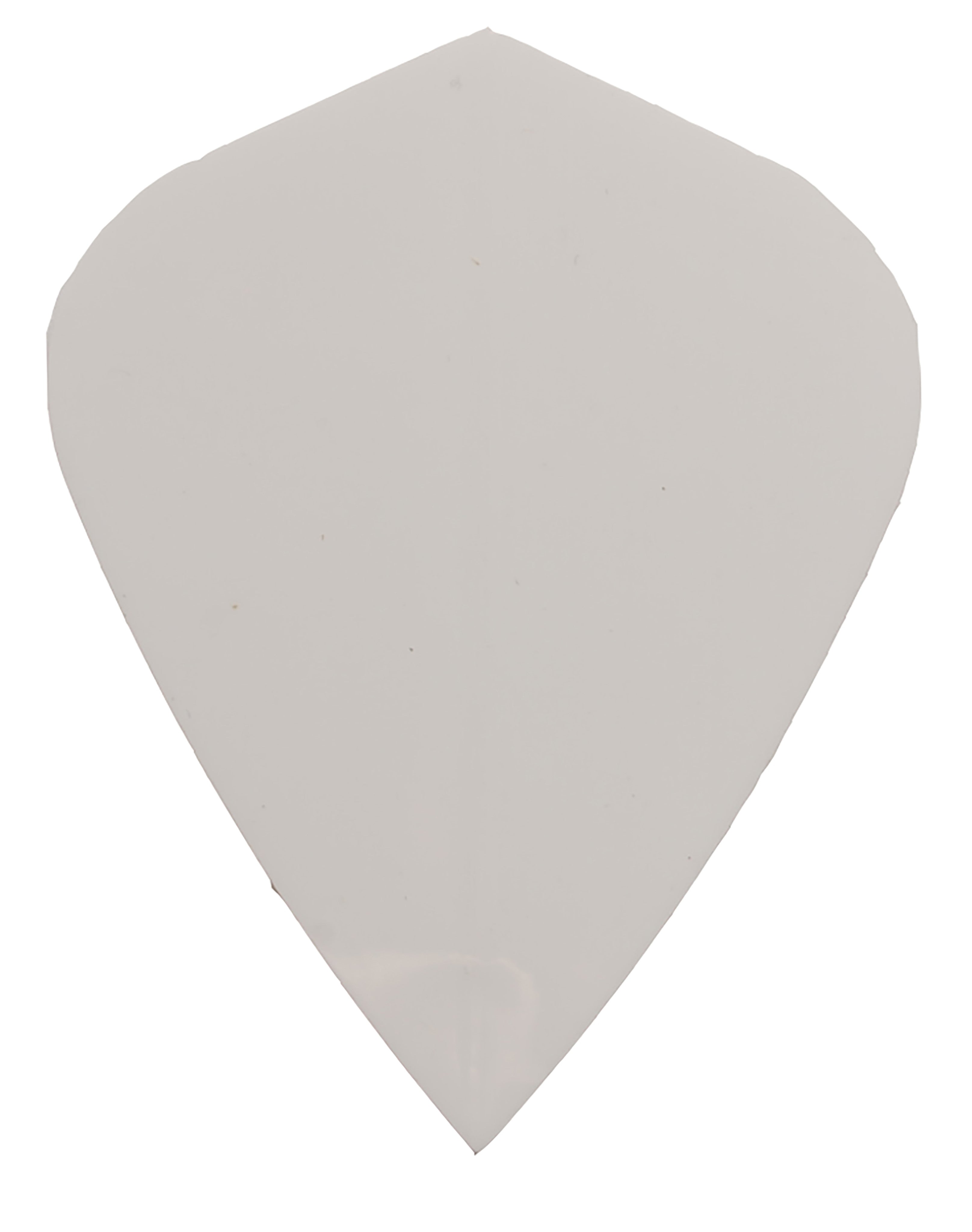 Dart Flights - Poly Plain - Kite - White