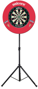 Home Darts Kit - Dart Stand - Unicorn Striker Dartboard & Surround - 2 Sets of Darts