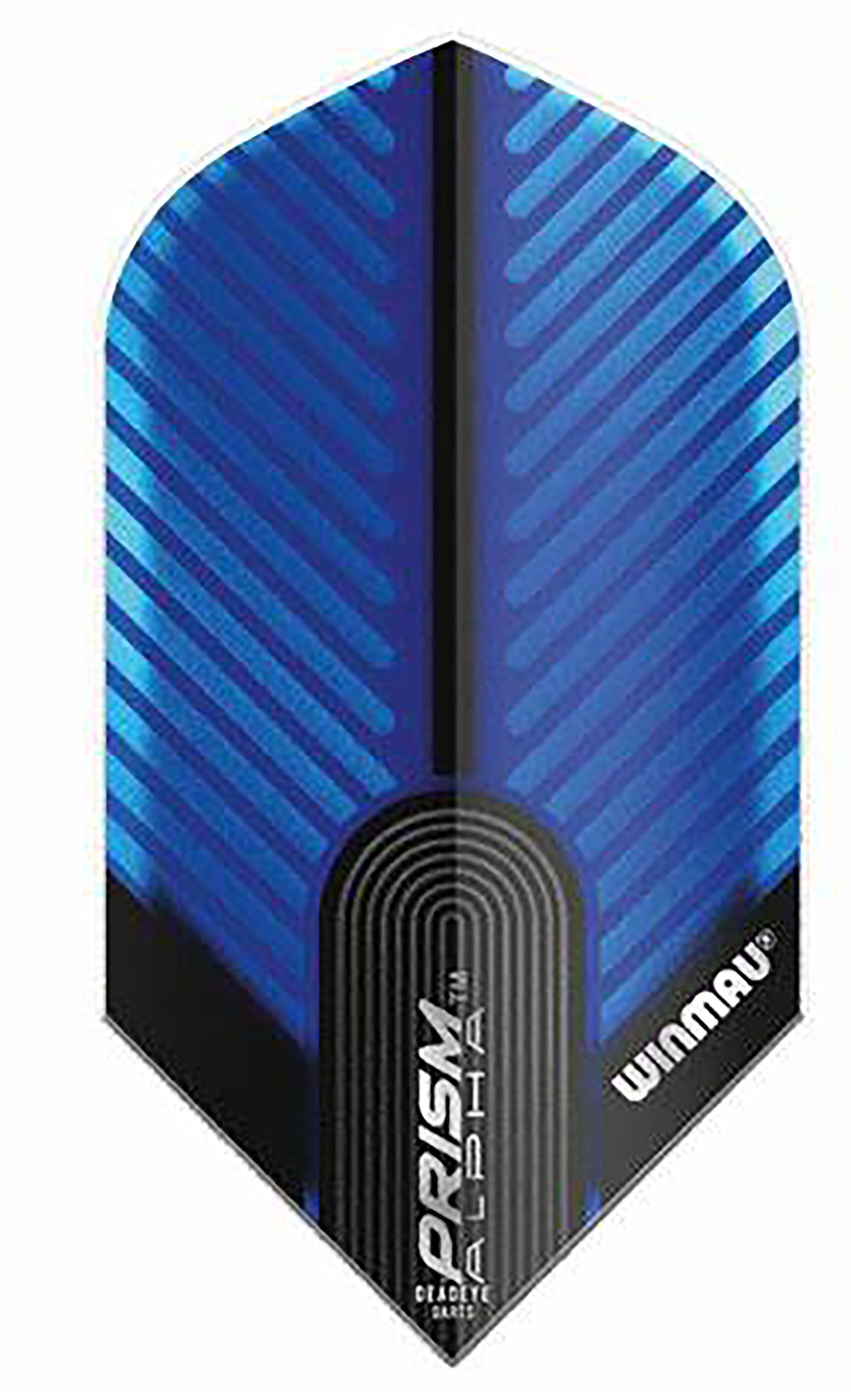 Winmau Prism Alpha Dart Flights - Slim Shape - Blue And Black