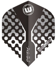 Winmau Prism Zeta - Standard Shape - Black Grey & White Dart Flights